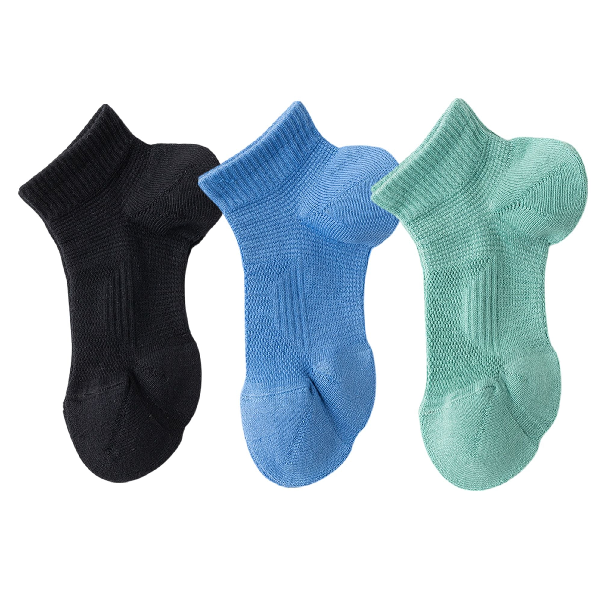 Anna-Kaci 3 Pairs Women's Ankle Athletic Socks Soft Cotton Cushioned Breathable Design with Ribbed Cuffs for Active Casual Wear