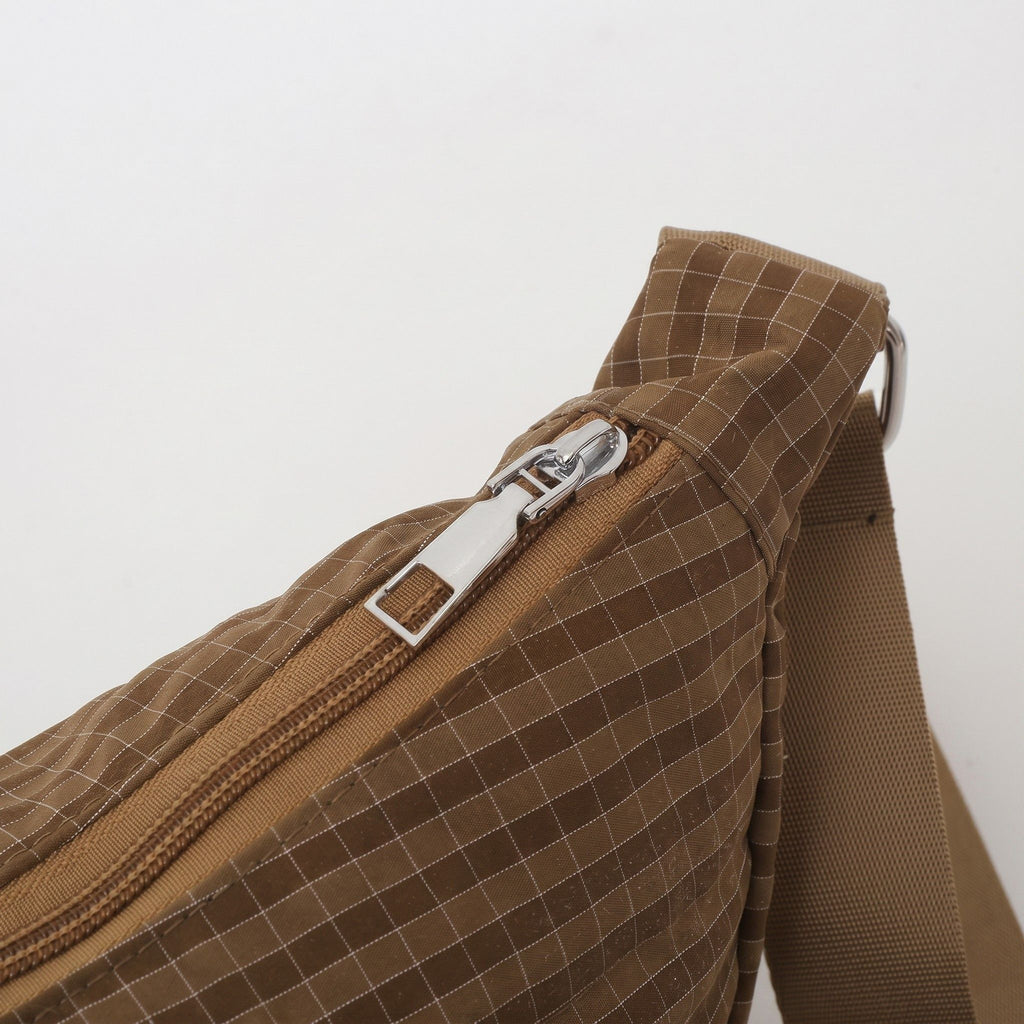 Plaid Nylon Crescent Shoulder Bags with Adjustable Strap Lightweight Casual Crossbody Bag