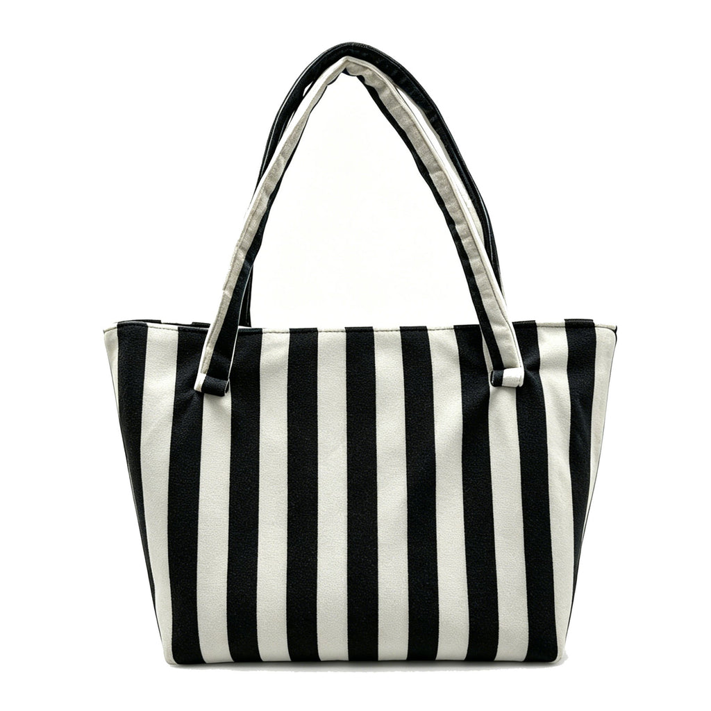 Striped Terry Cloth Tote Bag Roomy Beach and Travel Shoulder Carryall
