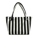 Striped Terry Cloth Tote Bag Roomy Beach and Travel Shoulder Carryall