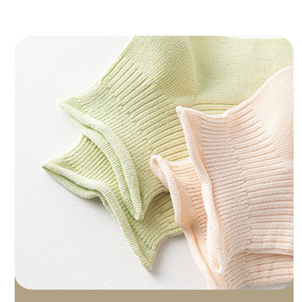 Anna-Kaci 4 Pairs Women's Ultra-Thin Ribbed Ankle Socks Soft Stretch Breathable Design in Multiple Color Combinations