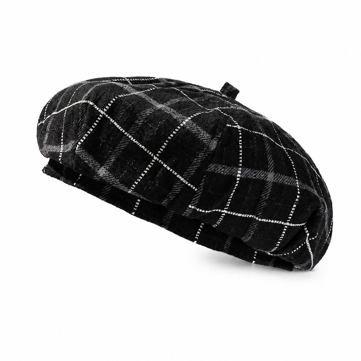 Plaid Beret Hat Vintage Painter Cap Soft Structured Fall Winter Style