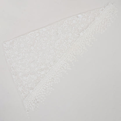 Anna-Kaci Lightweight Lace Floral Head Scarf Fringe Triangular Shawl Scarf Wrap Bandana for Women