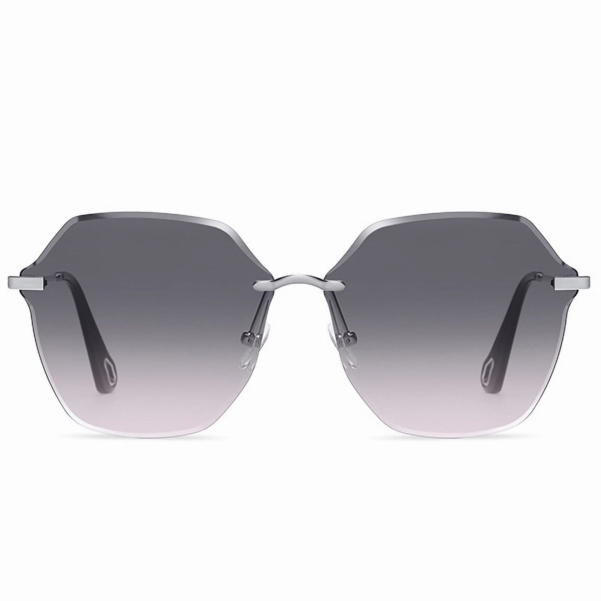 Anna-Kaci Women's Stylish Hexagonal Rimless Gradient Sunglasses for Fashion Looks