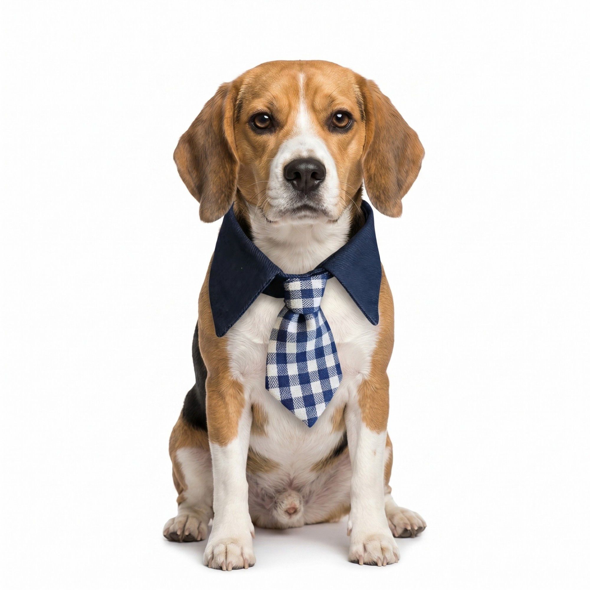 Plaid Pet Necktie Collar, Soft Cotton Gentleman Style Gingham Tie for Small Medium Dogs Cats