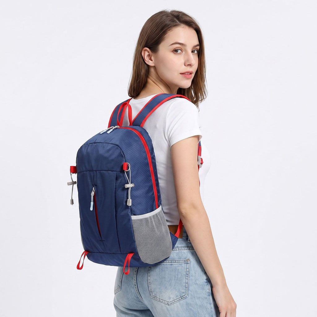 Lightweight Travel Backpack with Mesh Side Pockets Adjustable Straps Multi Pocket Design