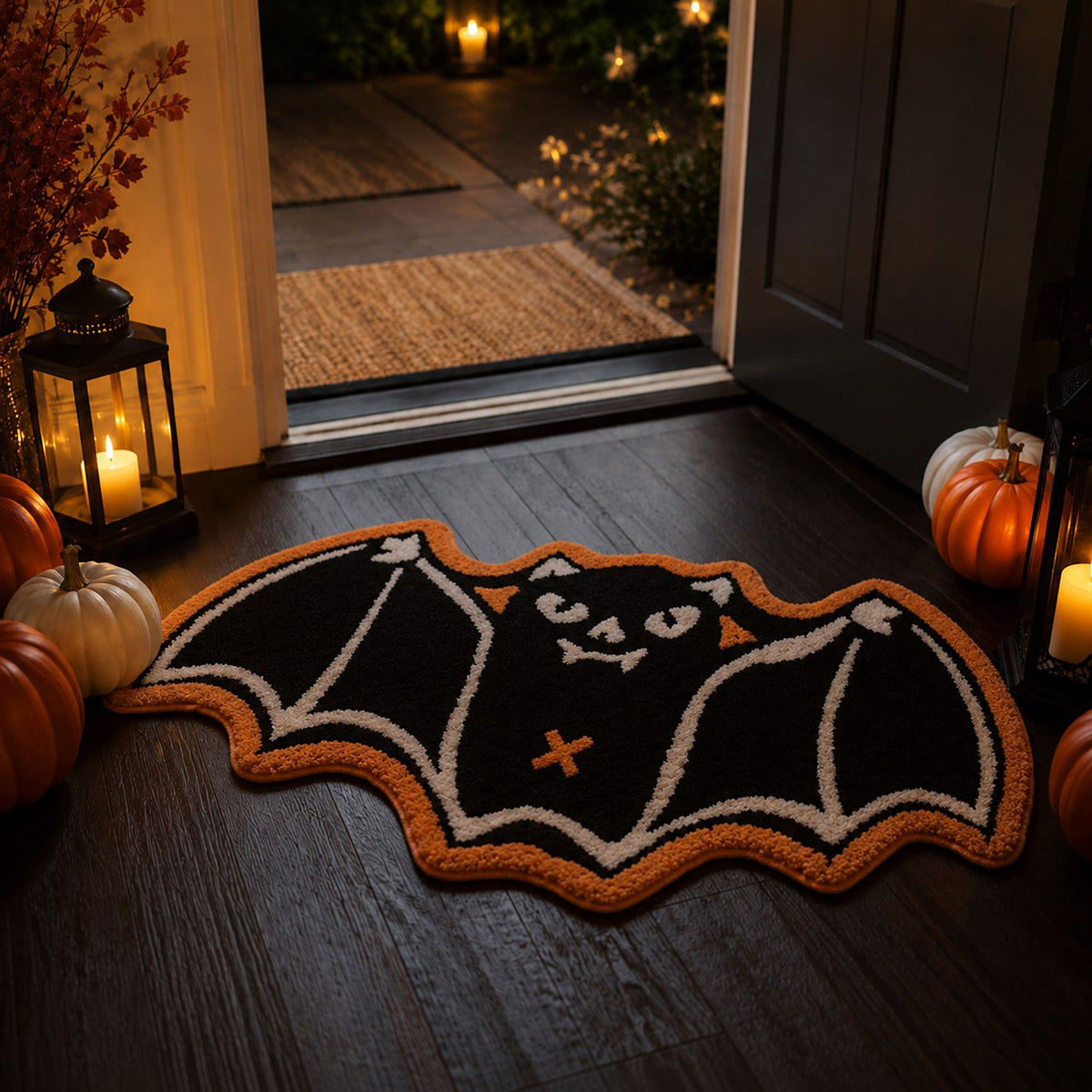 Halloween Shaped Bath Mat Soft Absorbent Nonslip Accent Rug