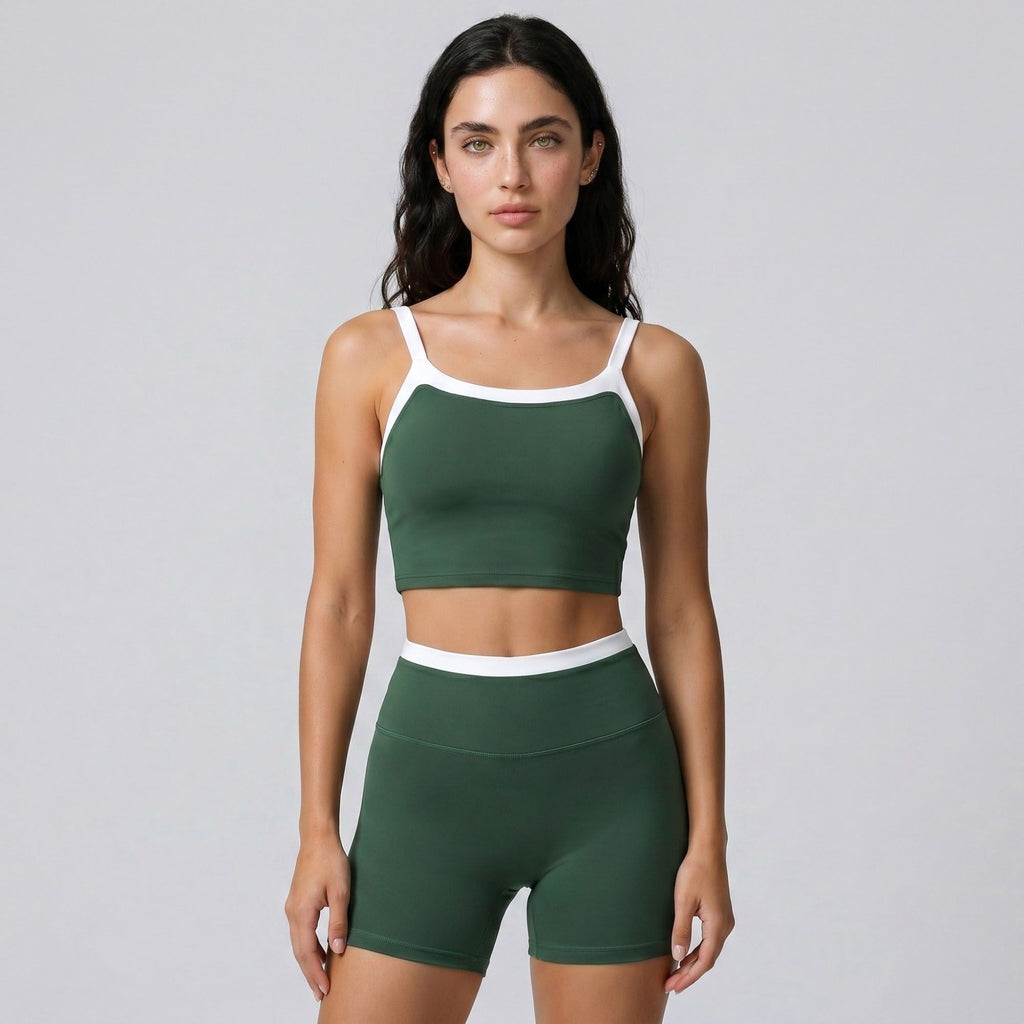 Padded Sleeveless Longline Sports Bra Tank Top Scoop Neck Workout Yoga Crop Top