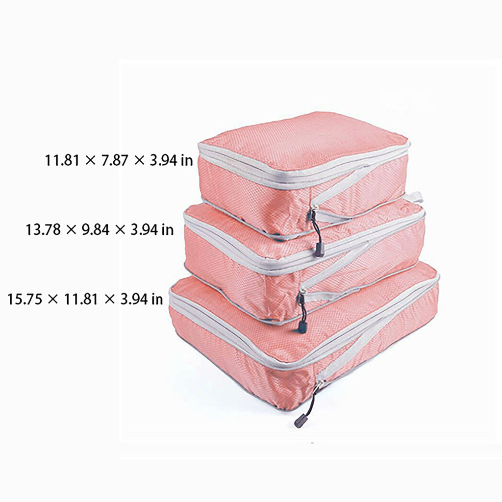 Lightweight Travel Packing Cubes Set with Zipper Closure Storage Bags Luggage Organizer Multi Size Set