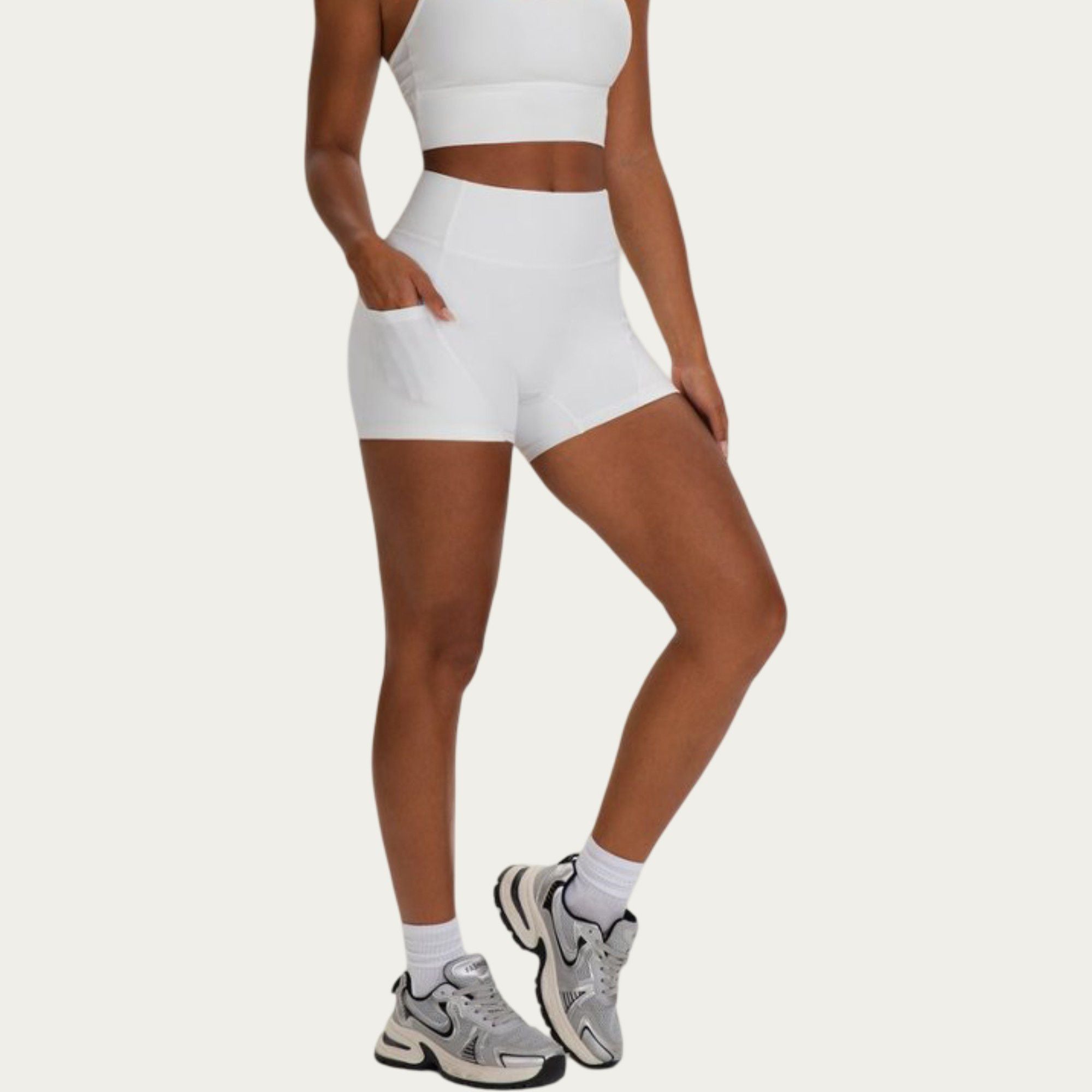 Anna-Kaci Active Women's High Waist Biker Shorts with Side Pockets and Smooth Stretch Fit