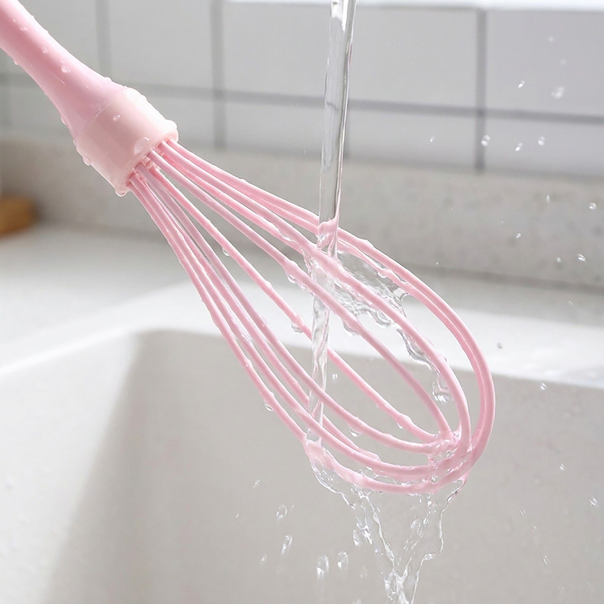 3-Piece Mini Silicone Whisk Set for Baking, Mixing and Kitchen Prep