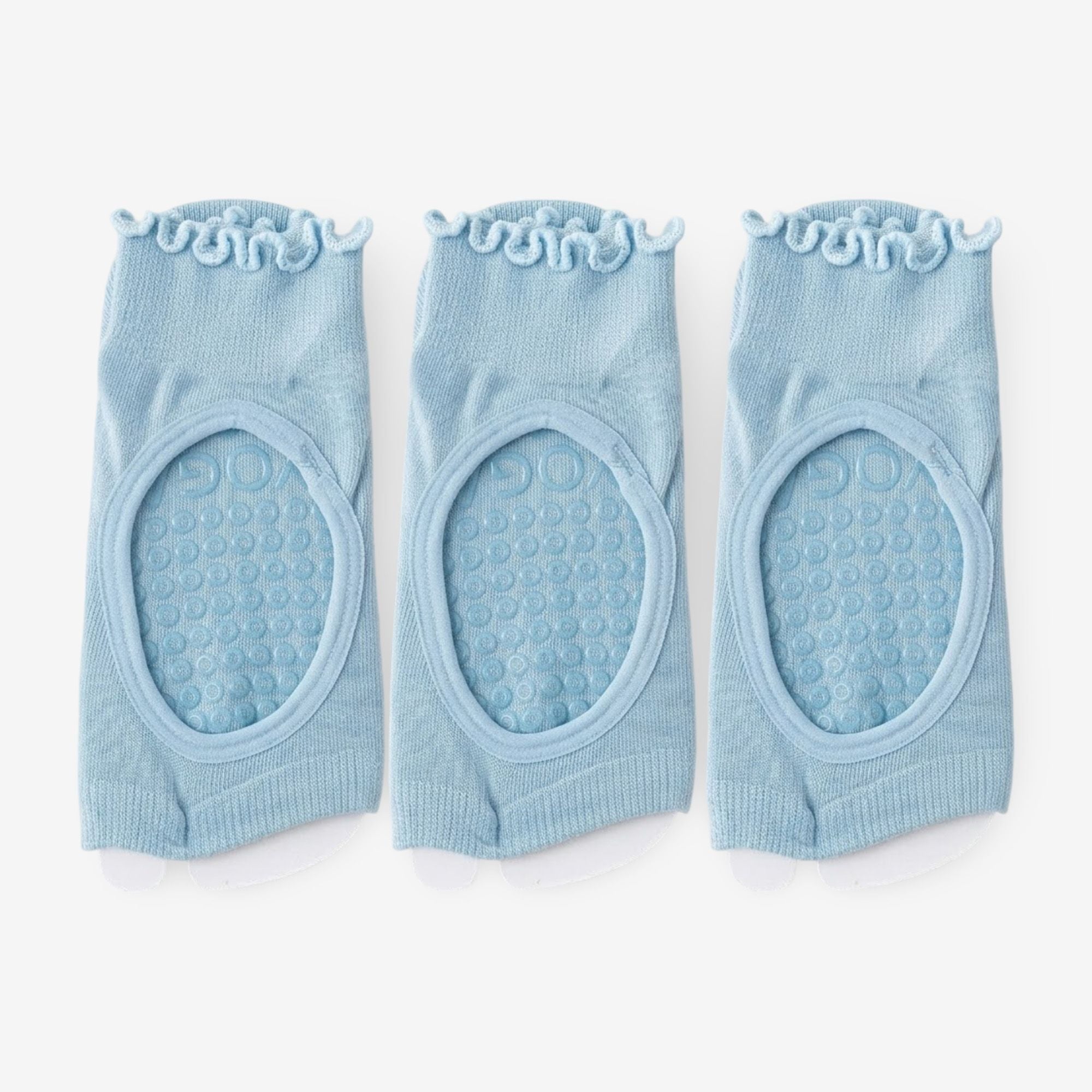Candy Color Open-Back Yoga Socks for Women, Non-Slip Pilates & Indoor Exercise 3 Pack