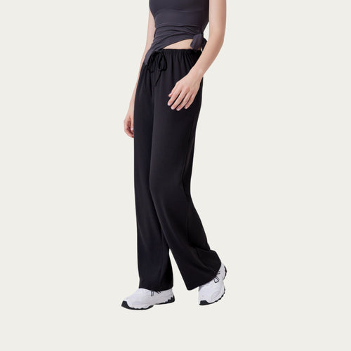 Anna-Kaci Active Women's High Waist Drawstring Wide Leg Sweatpants with Relaxed Fit