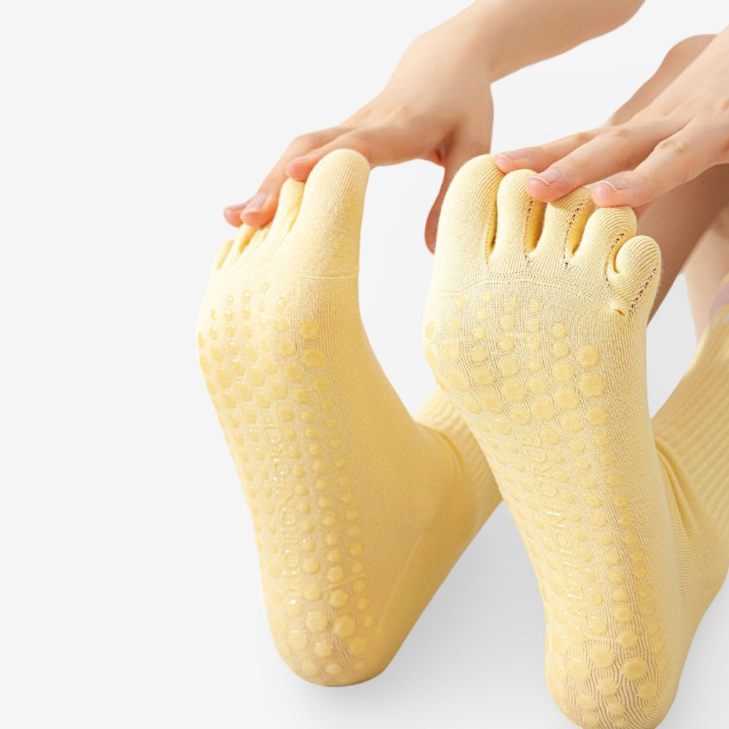 Yoga Socks with Non-Slip Dots for Indoor Pilates & Fitness 3 Pack