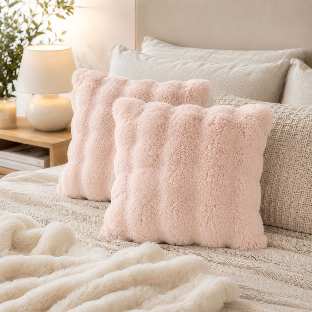 Plush Shaggy Decorative Throw Pillow Cover Soft Accent Cushion Cover for Sofa Bed