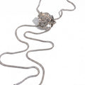 Rose Metal Waist Chain Adjustable Vintage Body Belt Floral Inspired Waist Jewelry 43.3in