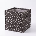 Quilted Floral Storage Cube Bin with Side Handle 11.4 Inch