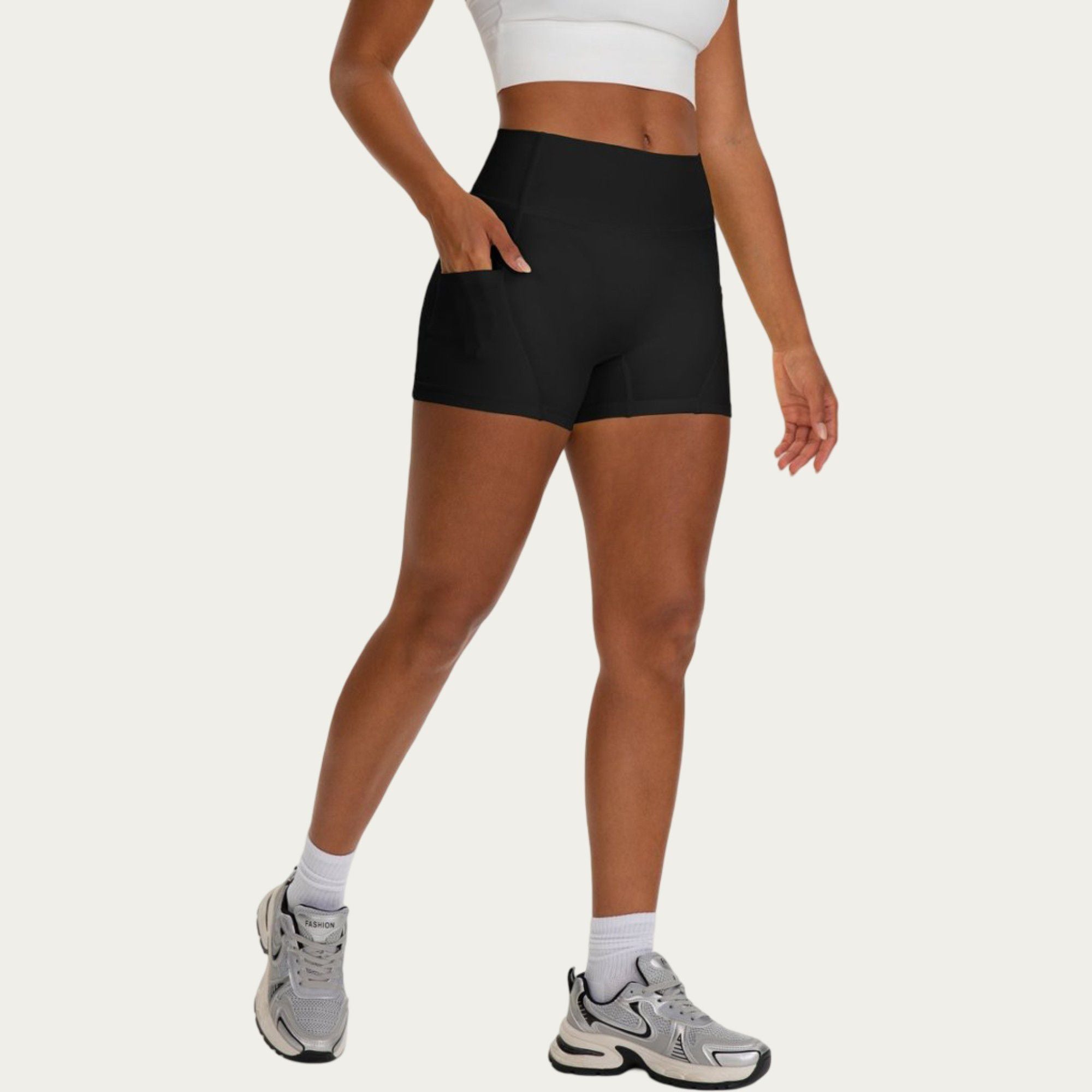 Anna-Kaci Active Women's High Waist Biker Shorts with Side Pockets and Smooth Stretch Fit