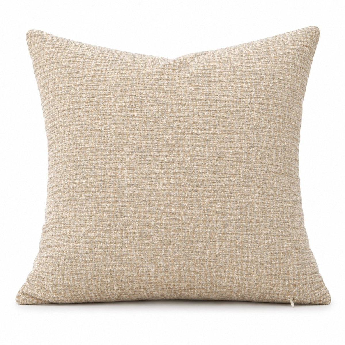 2 Pack Solid Textured Throw Pillow Covers 18 x 18 Inch with Hidden Zipper