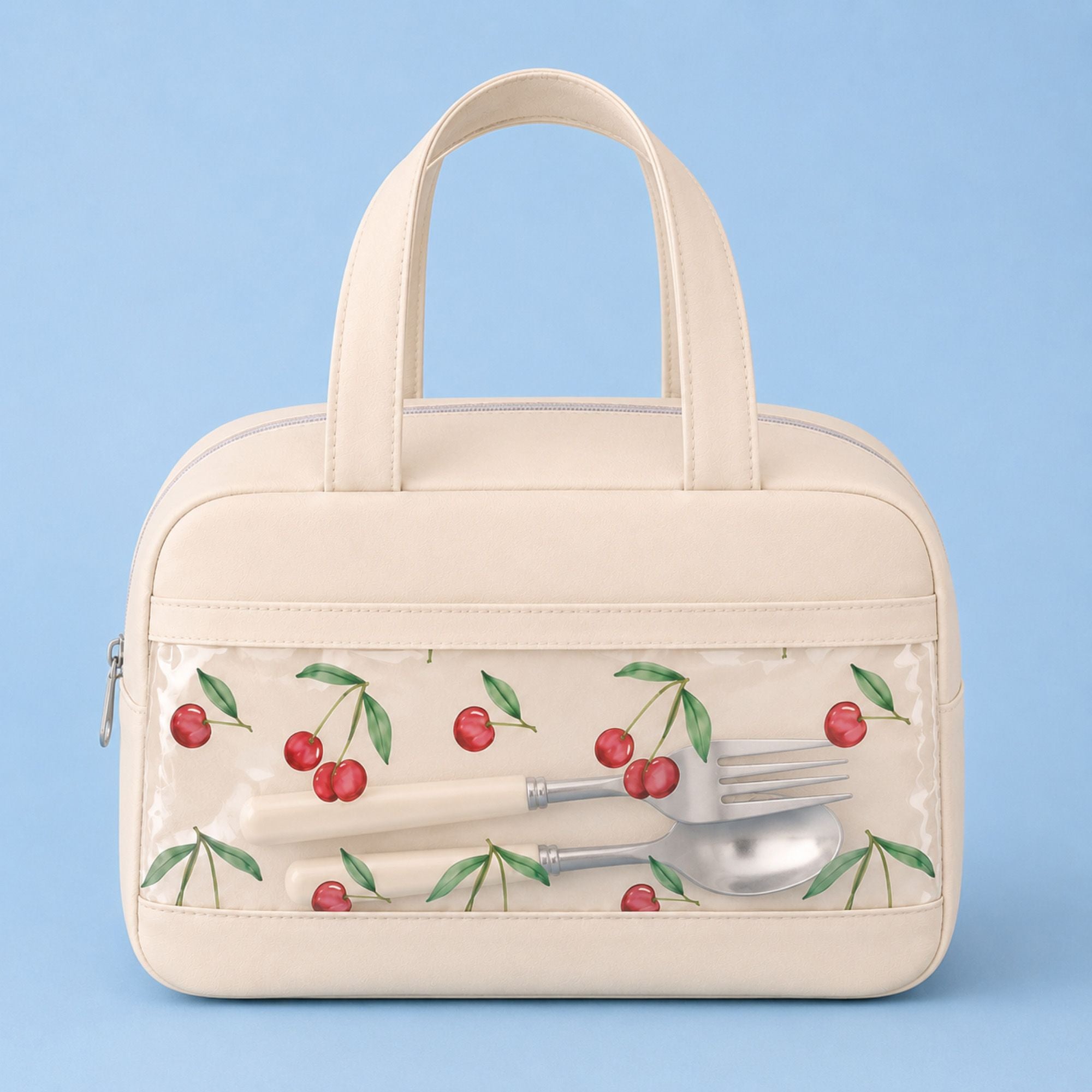 Fruit Print Insulated Lunch Bag Large Capacity Waterproof Lunch Tote for Work School