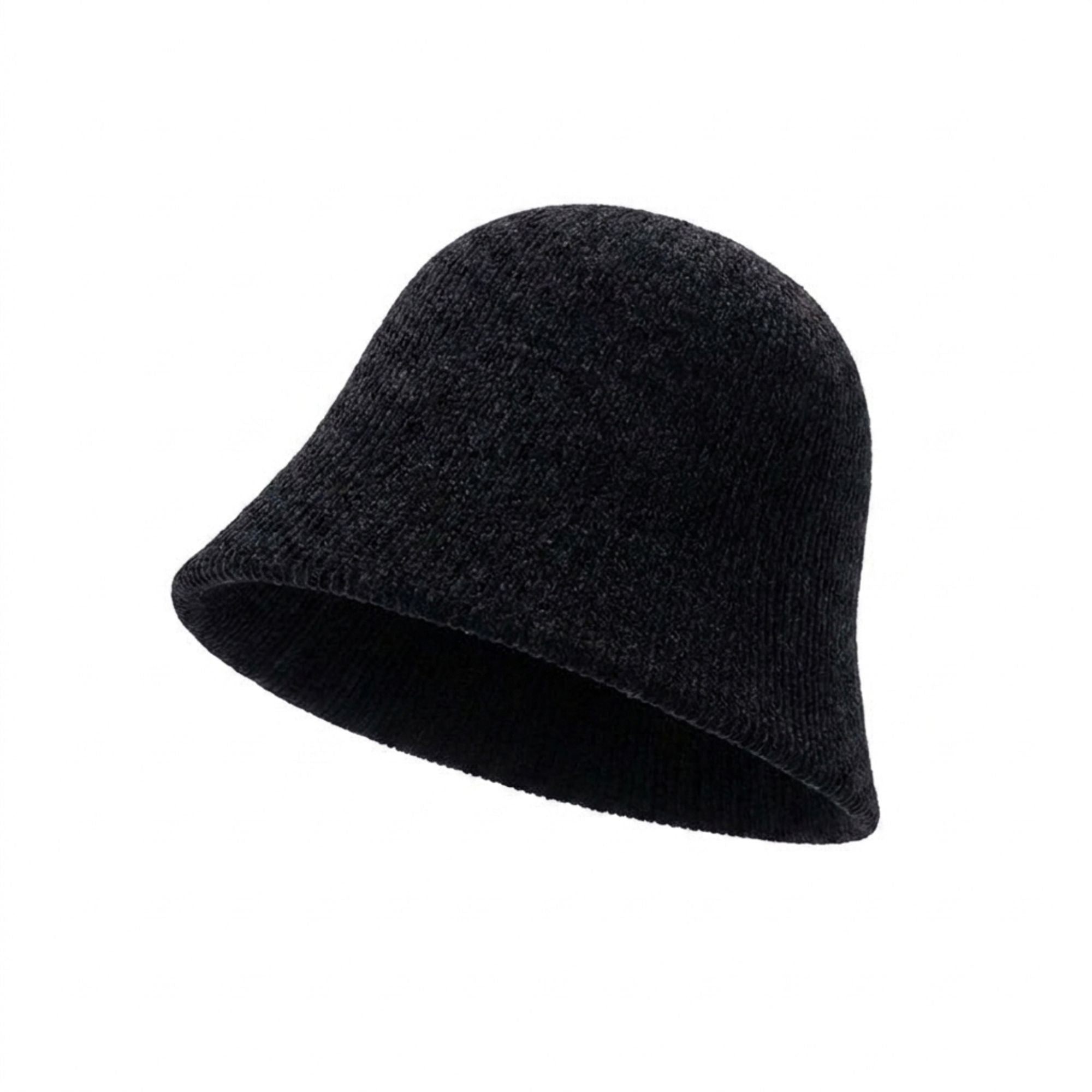 Gorro Cloche Tipo Pescador Tejido con Textura Borde Suave Informal