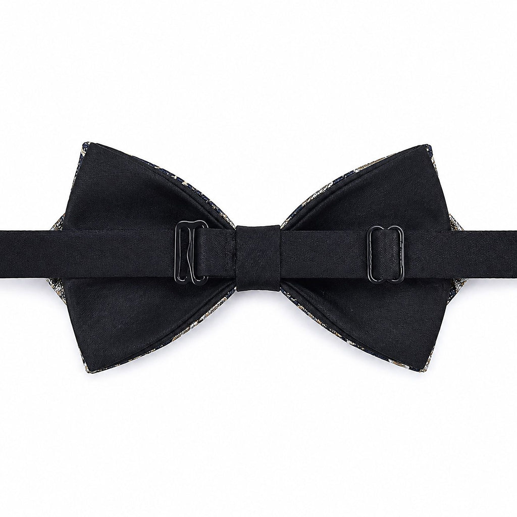 Pre Tied Paisley Bow Tie with Rhinestone Accent for Formal Wear