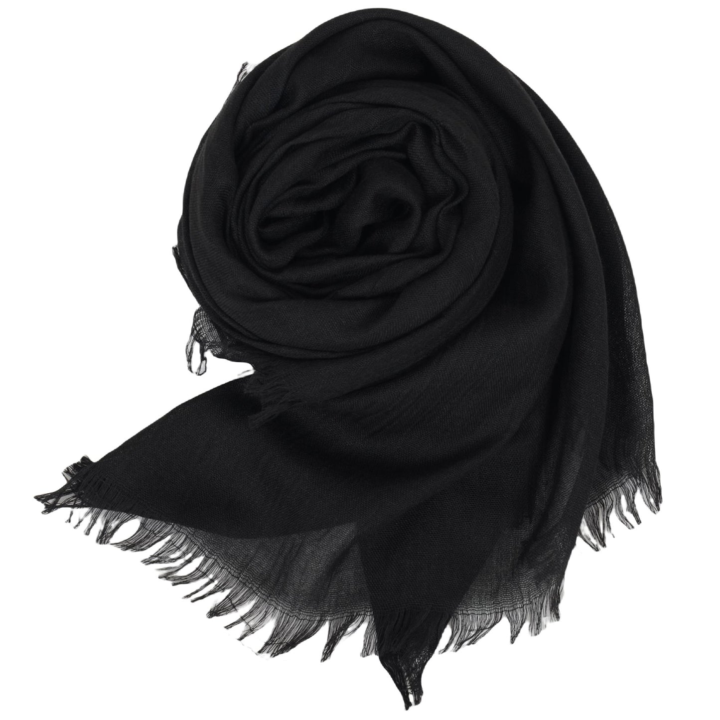 Anna-Kaci Lightweight Solid Cotton Linen Scarf Large Long Gauze Beach Wrap Shawl 78 Inches