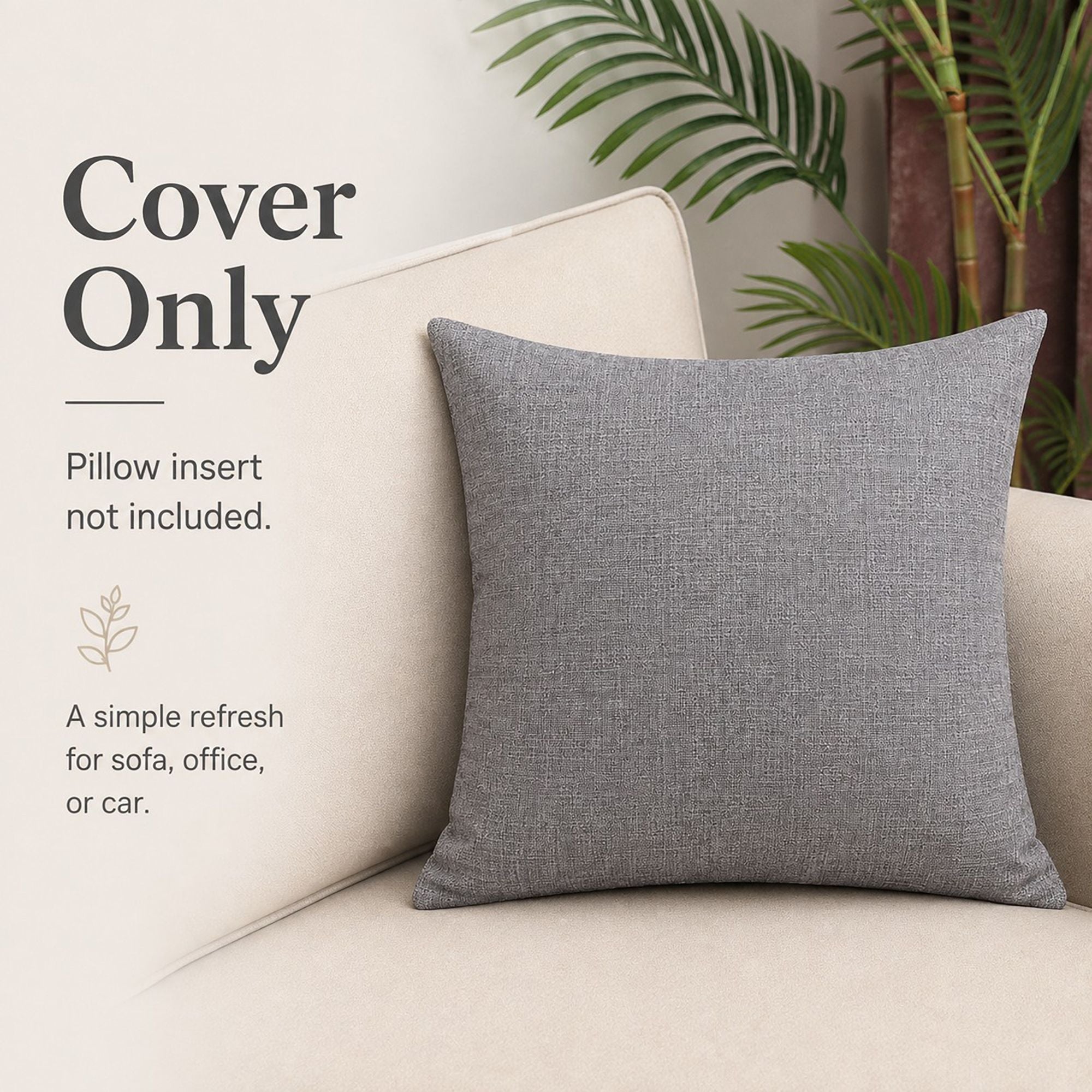 Textured Decorative Throw Pillow Cover Soft Accent Cushion Cover for Sofa Bed Chair
