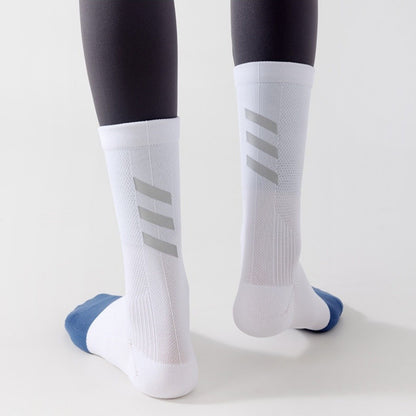 Anna-Kaci Women's Reflective Compression Sports Socks with Breathable Fabric and Night Visibility Design 2-Pack