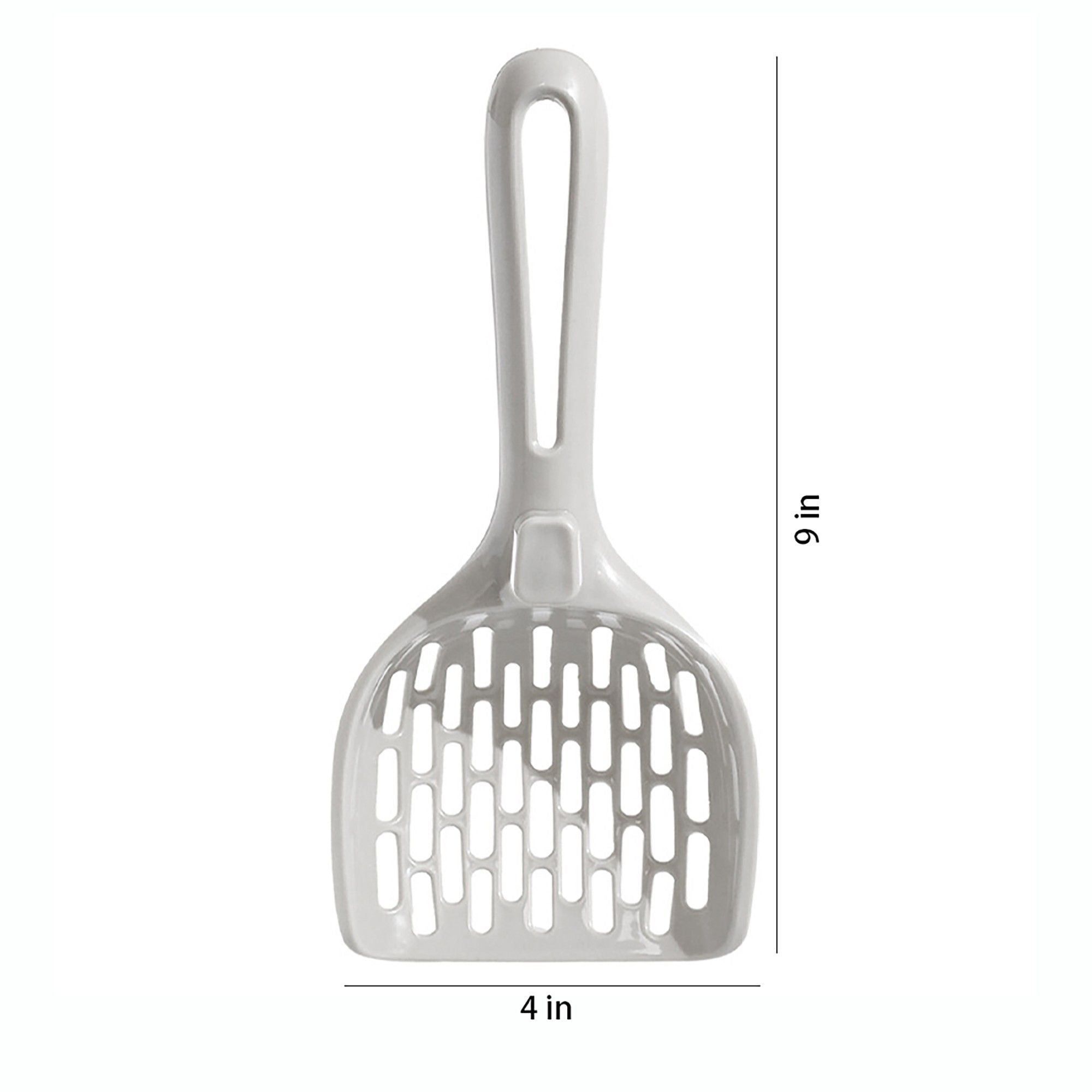 Plastic Cat Litter Scoop with Sifter Slots and Hanging Handle