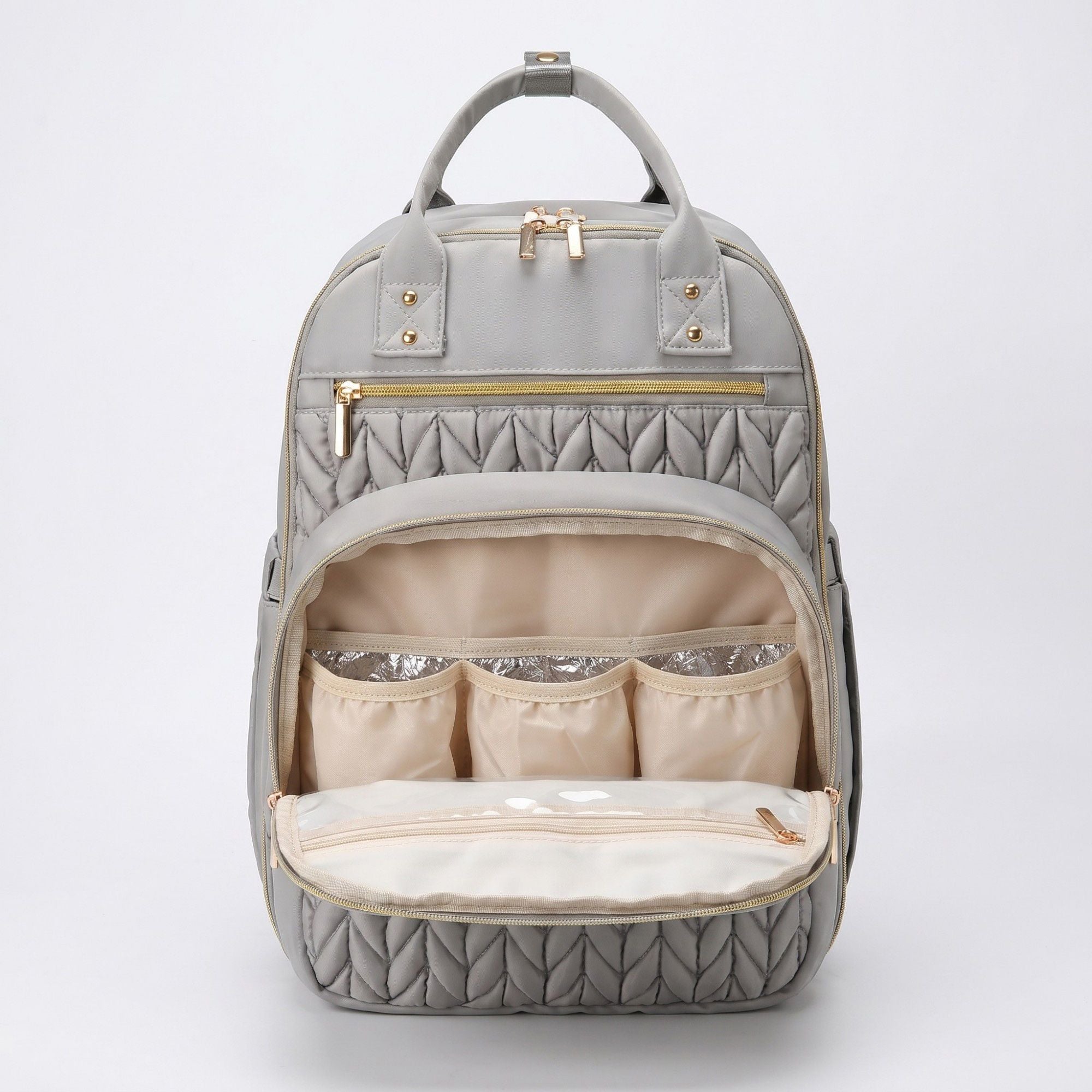 Diaper Bag Backpack with Changing Pad Multi Pocket Bag Stroller Strap Large Capacity Maternity Organizer 12x9x16.7in