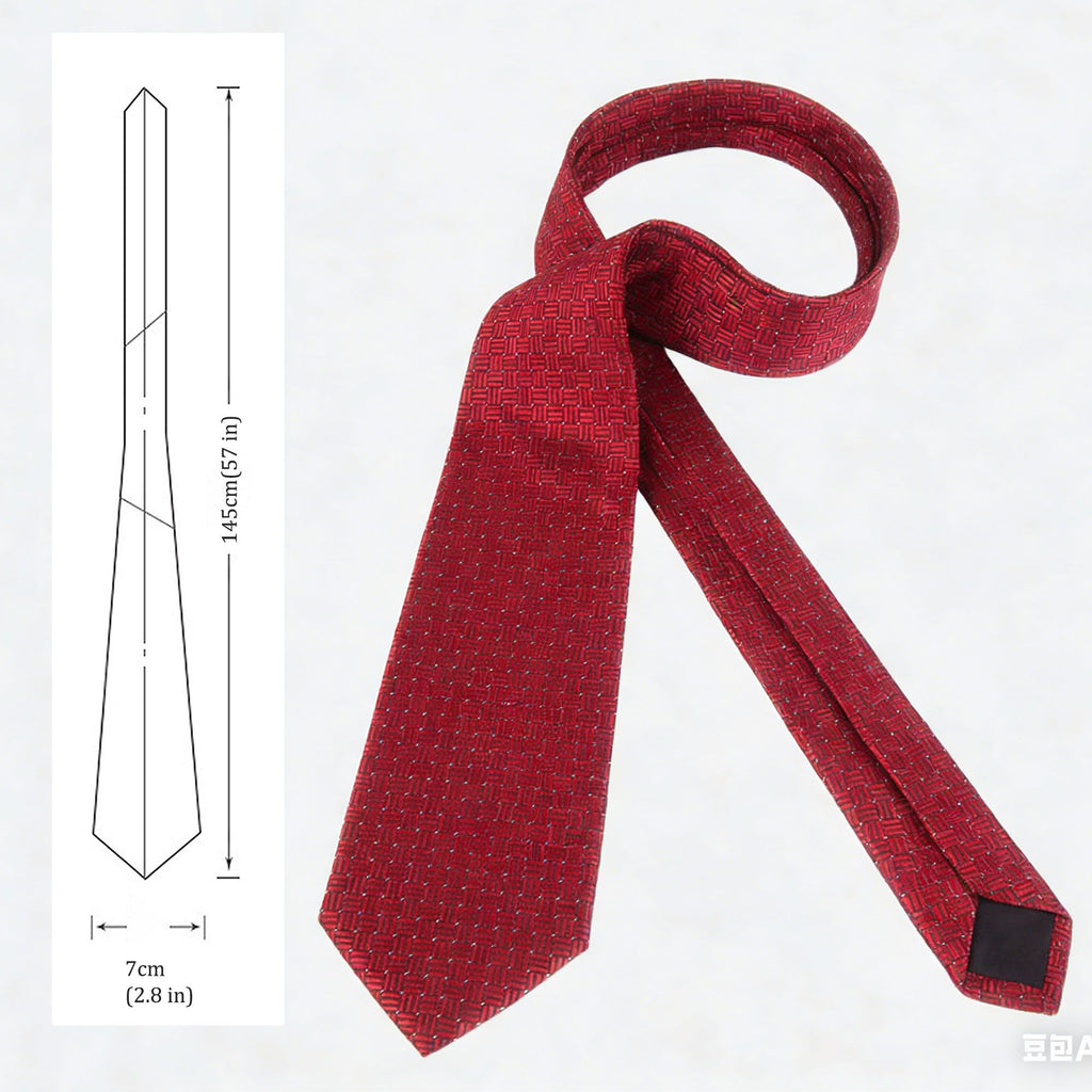 Anna-Kaci Men's Textured Polyester Tie - Formal Necktie for Business, Weddings & Holiday Events