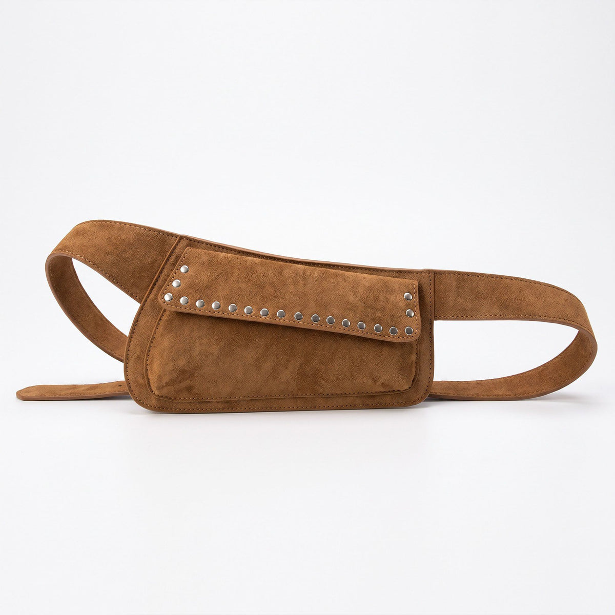 Studded Faux Suede Belt Bag Waist Pack