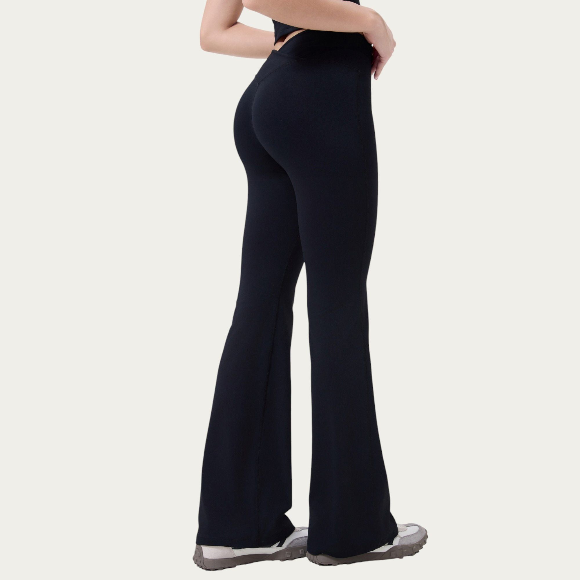 Anna-Kaci Active Women's High Waist Flare Sweatpants with Seamless Stretch Fit