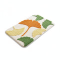 Tufted Floor Mat with Leaf Pattern Non Slip Backing Soft Plush Decorative Indoor Entryway Bathroom Rug