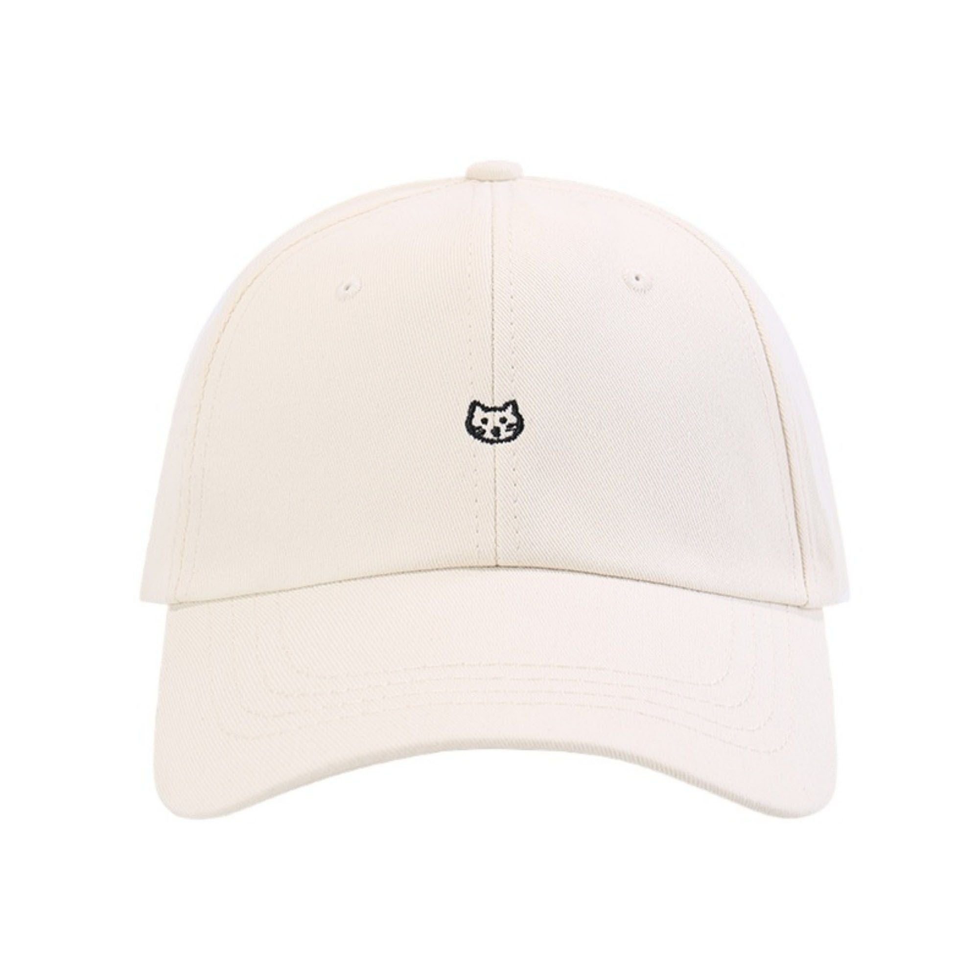 Anna-Kaci Women's Embroidered Cat Face Baseball Cap with Curved Brim and Adjustable Strap