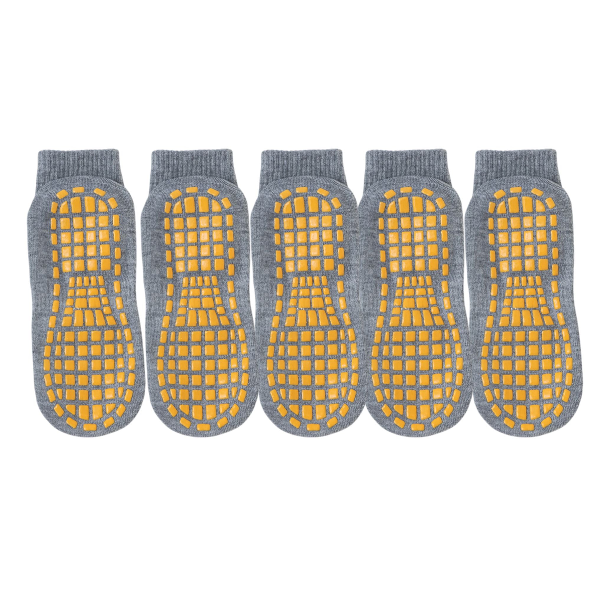 Anna-Kaci 5 Pairs Anti-Slip Grip Socks with PVC Bottom for Stability and Comfort in Multiple Color Options