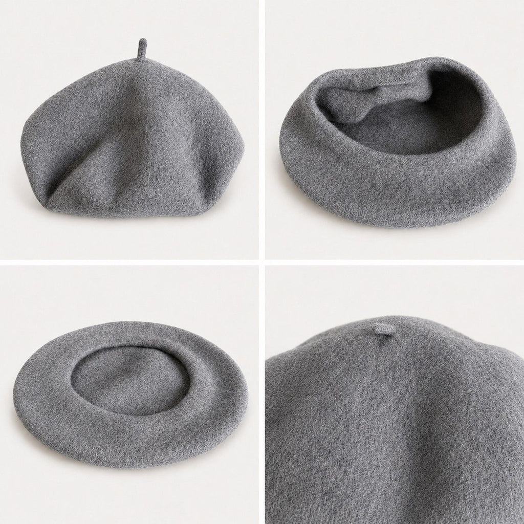 Wool Beret Hat Classic French Painter Cap Soft Felt Everyday Style