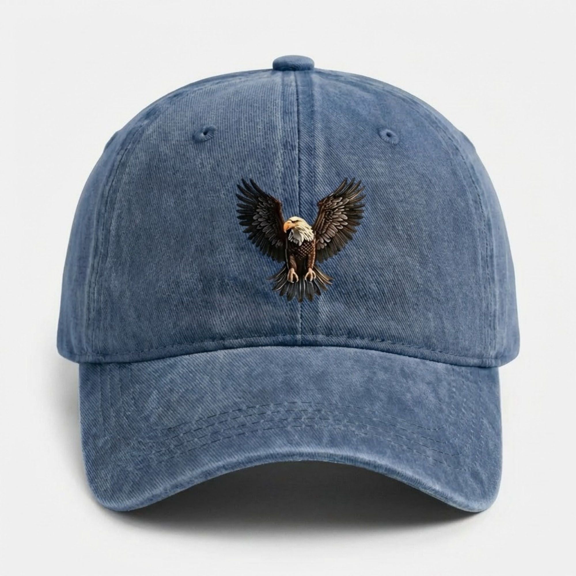 Anna-Kaci Women's Cotton Baseball Cap with Eagle Embroidery Adjustable Strap Casual Everyday Hat