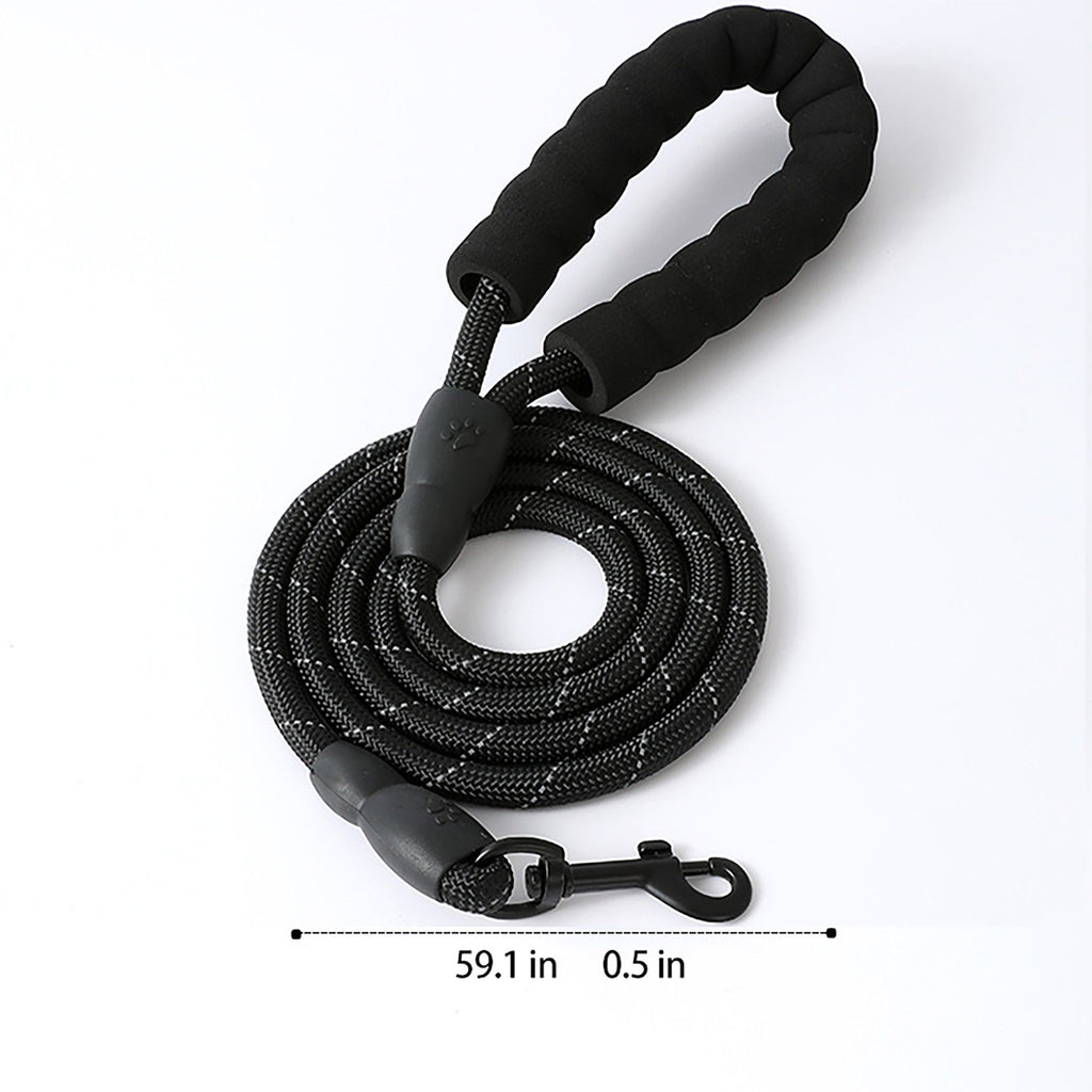 Pet Dog Leash Adjustable Nylon Rope with Comfortable Handle and Metal Clip for Small Medium Dogs