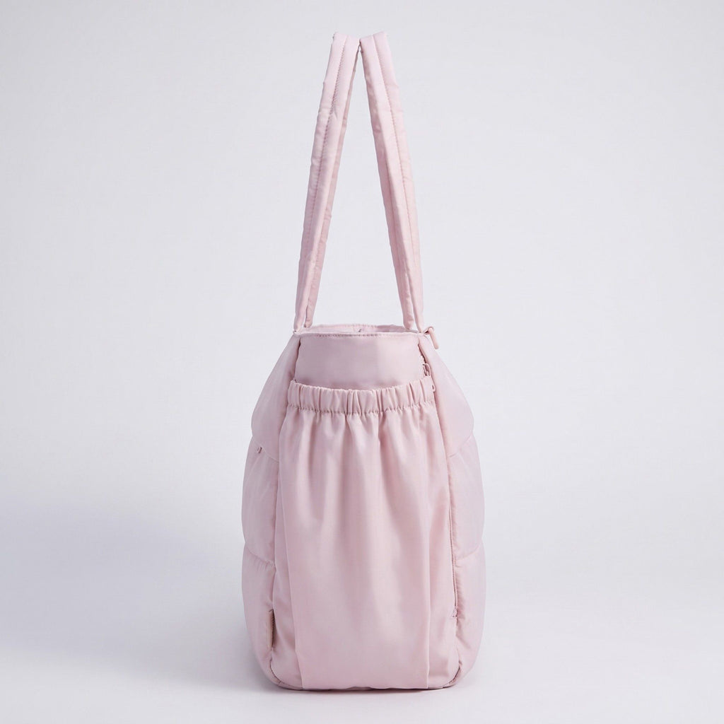 Oversized Padded Tote Bag with Multi Outer Pockets and Long Padded Shoulder Straps 16.5x6.1x13in