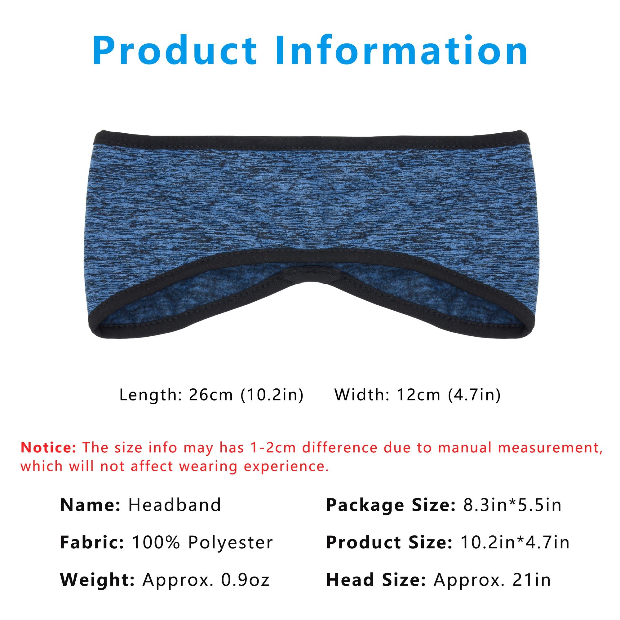 Anna-Kaci Sports Headband Moisture-Wicking for Running Workouts Exercise Men and Women Winter Ear Warmer