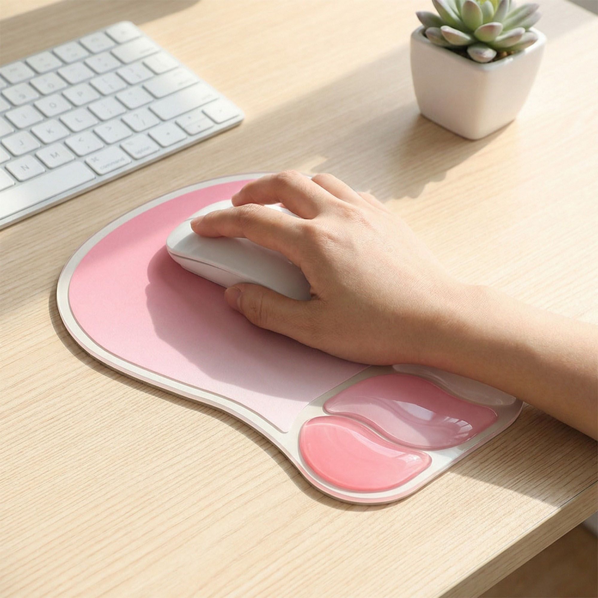 Ergonomic Gel Mouse Pad with Wrist Support Cooling Cushion Non Slip Desk Pad Smooth Surface