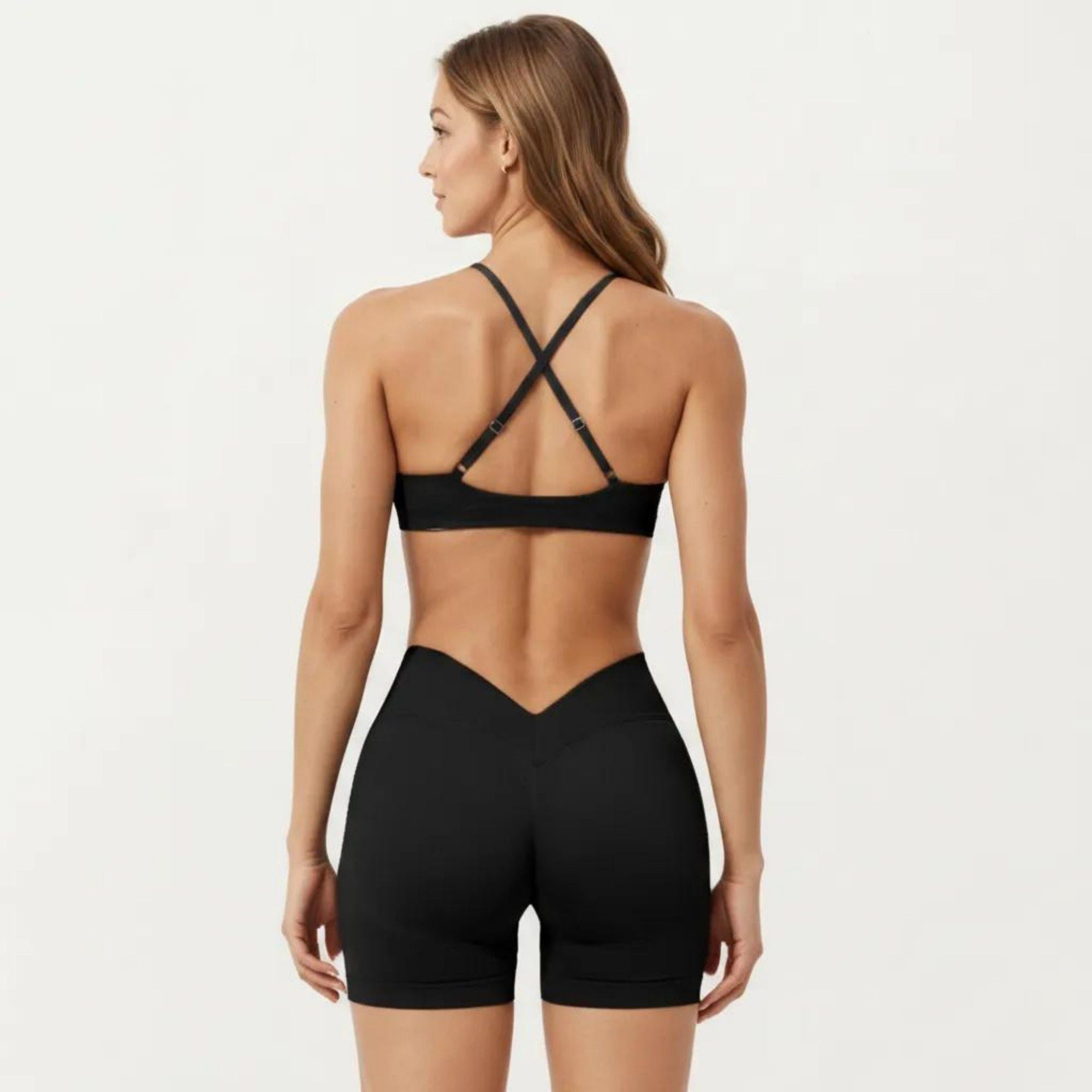 Anna-Kaci Active Women's Strappy Sports Bra with Crisscross Back and Smooth Stretch Fit