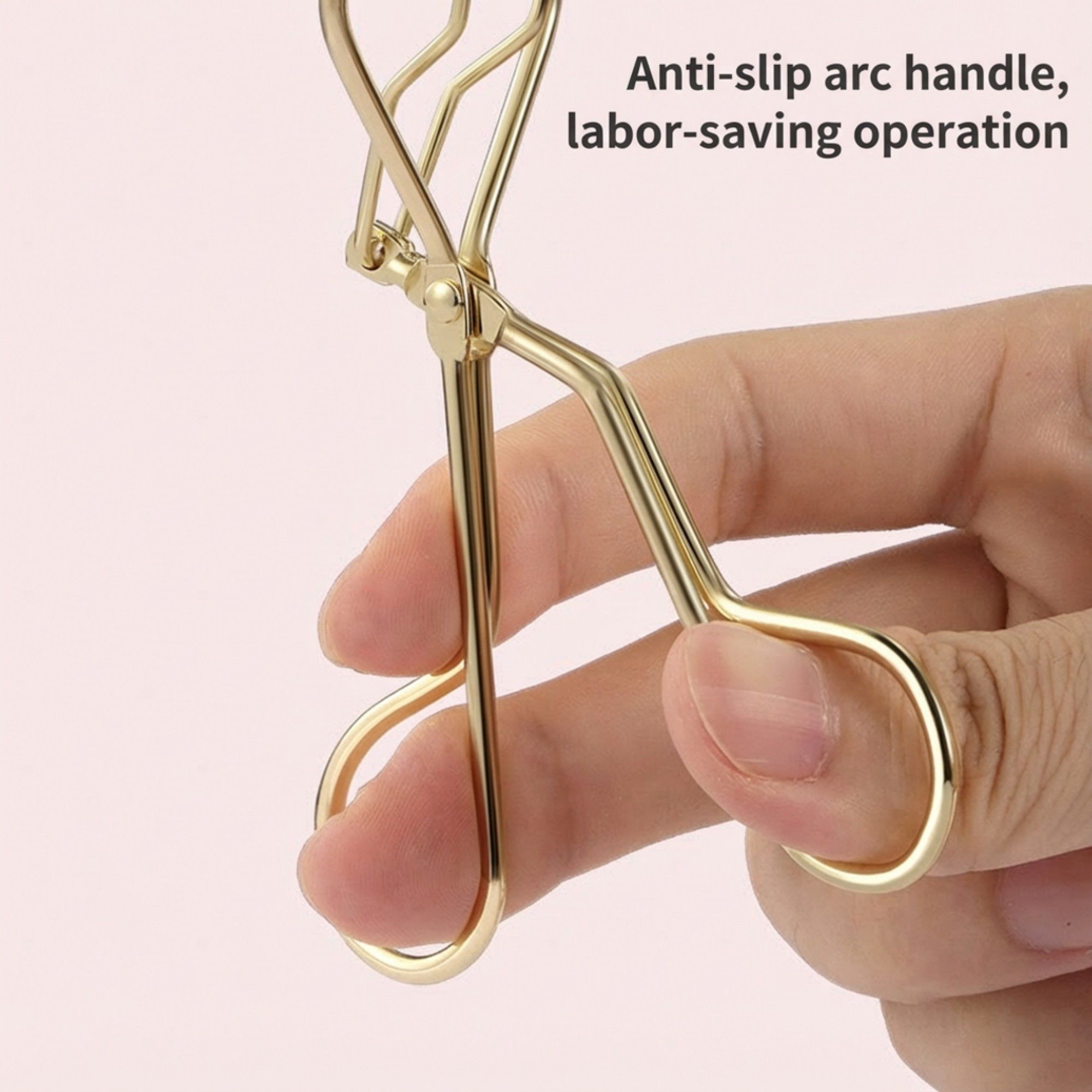 Classic Metal Eyelash Curler 2 Piece Set with Curved Lash Frame for Smooth Natural Lift