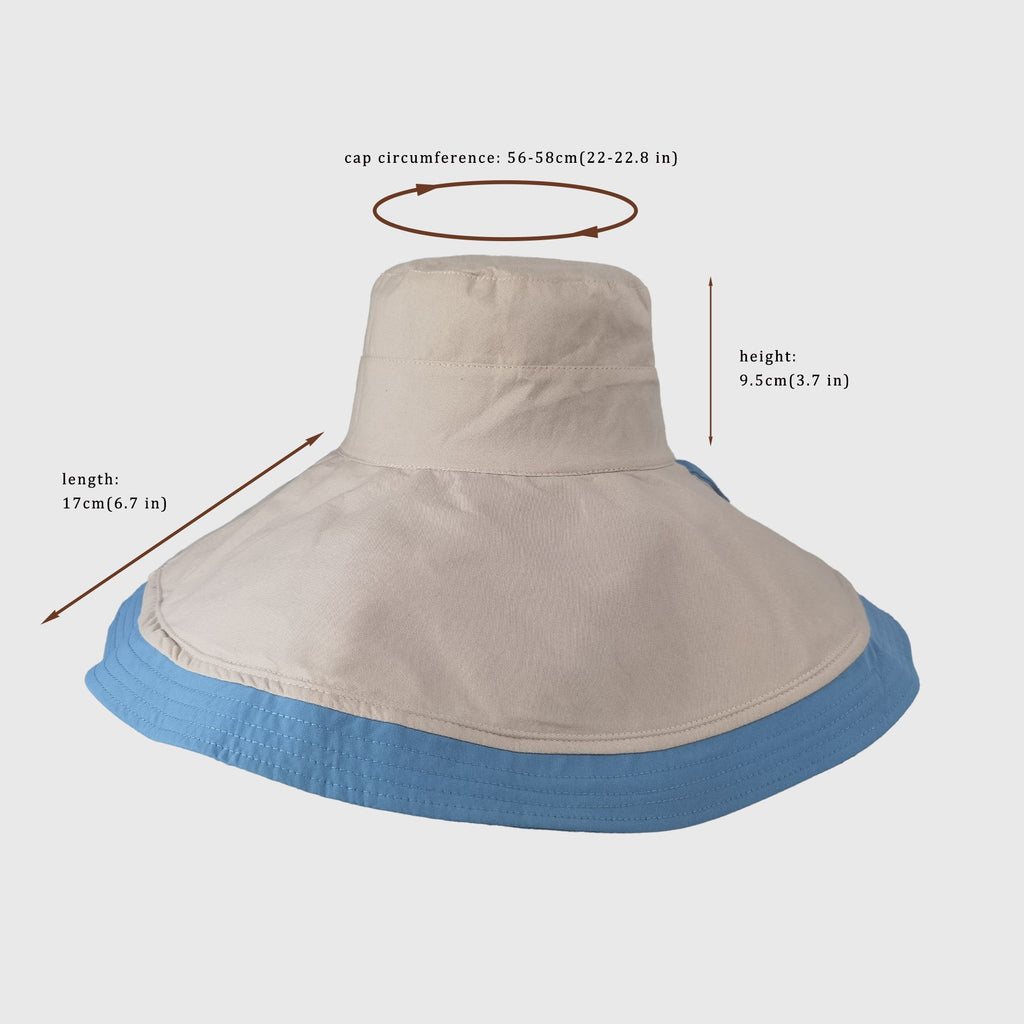 Anna-Kaci Women's Reversible Wide - Brim Sun Hat with Adjustable Chin Strap