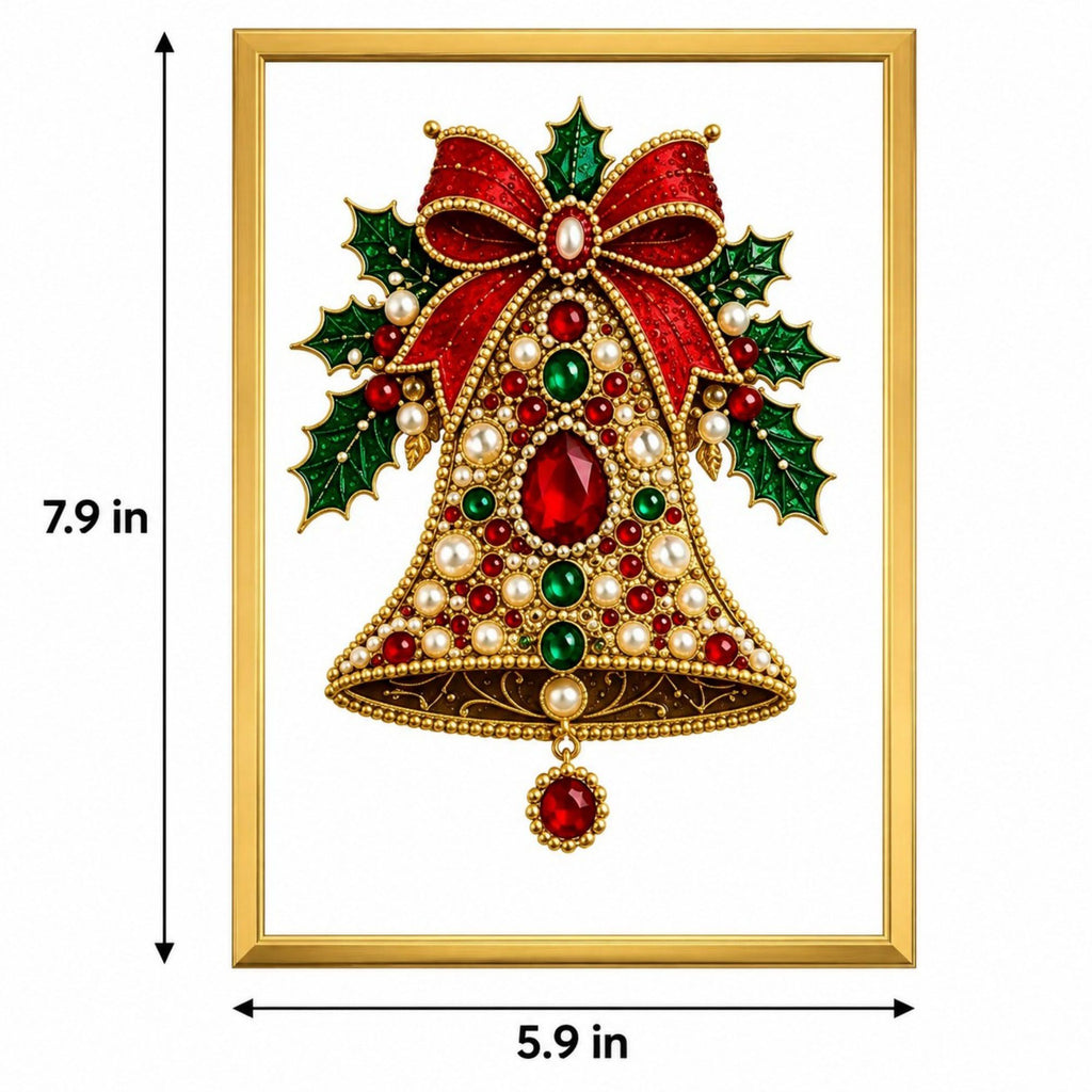 DIY Jeweled Christmas Tree Art Kit with Frame and Craft Supplies