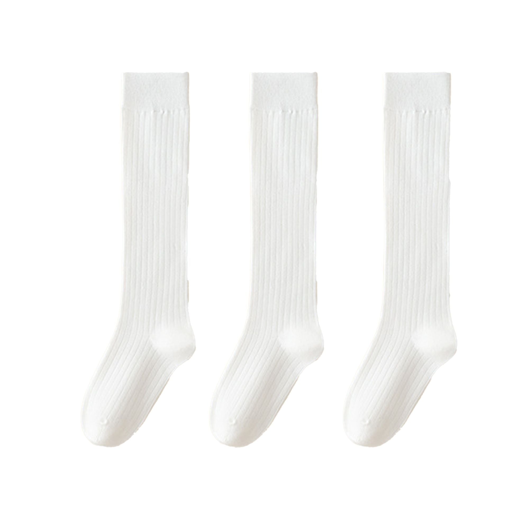 Anna-Kaci Women's 3-Pack Ribbed Knee High Compression Socks Seamless Toe Slim Fit Design