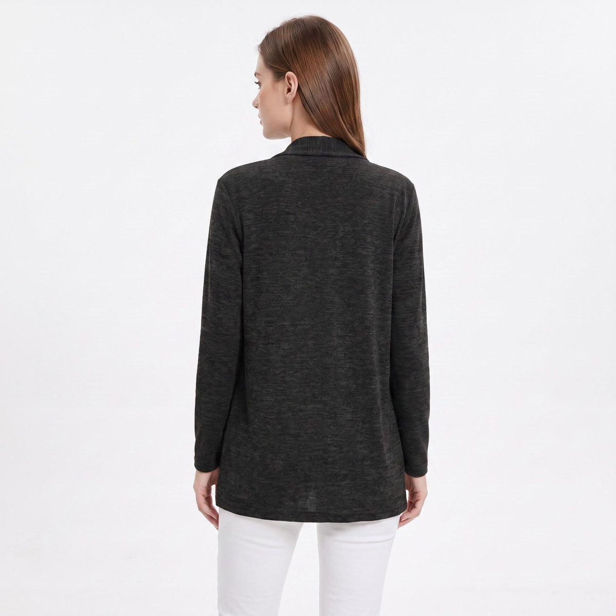 Open Front Cardigan with Front Pockets