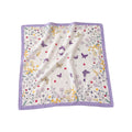 Pure Cotton Butterfly Floral Print Square Scarf Lightweight Fashion Neck Hair Scarf 25.5¡Á25.5 Inches